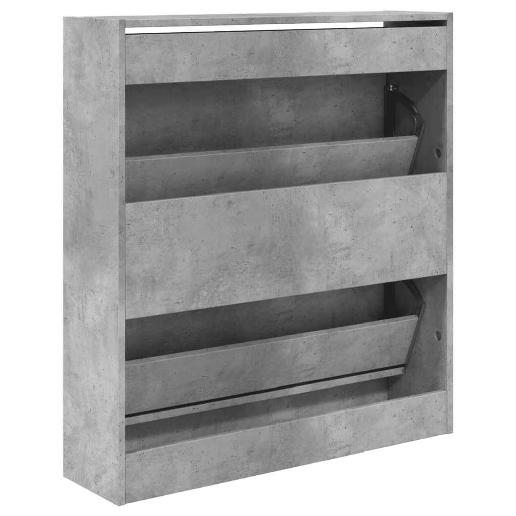 Skohylle betonggrå 80x21x87,5 cm konstruert tre