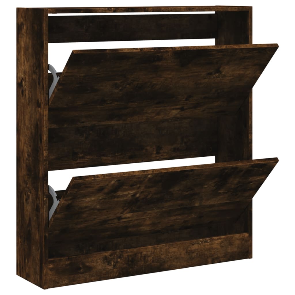 Skoskap røkt eik 80x21x87,5 cm konstruert tre
