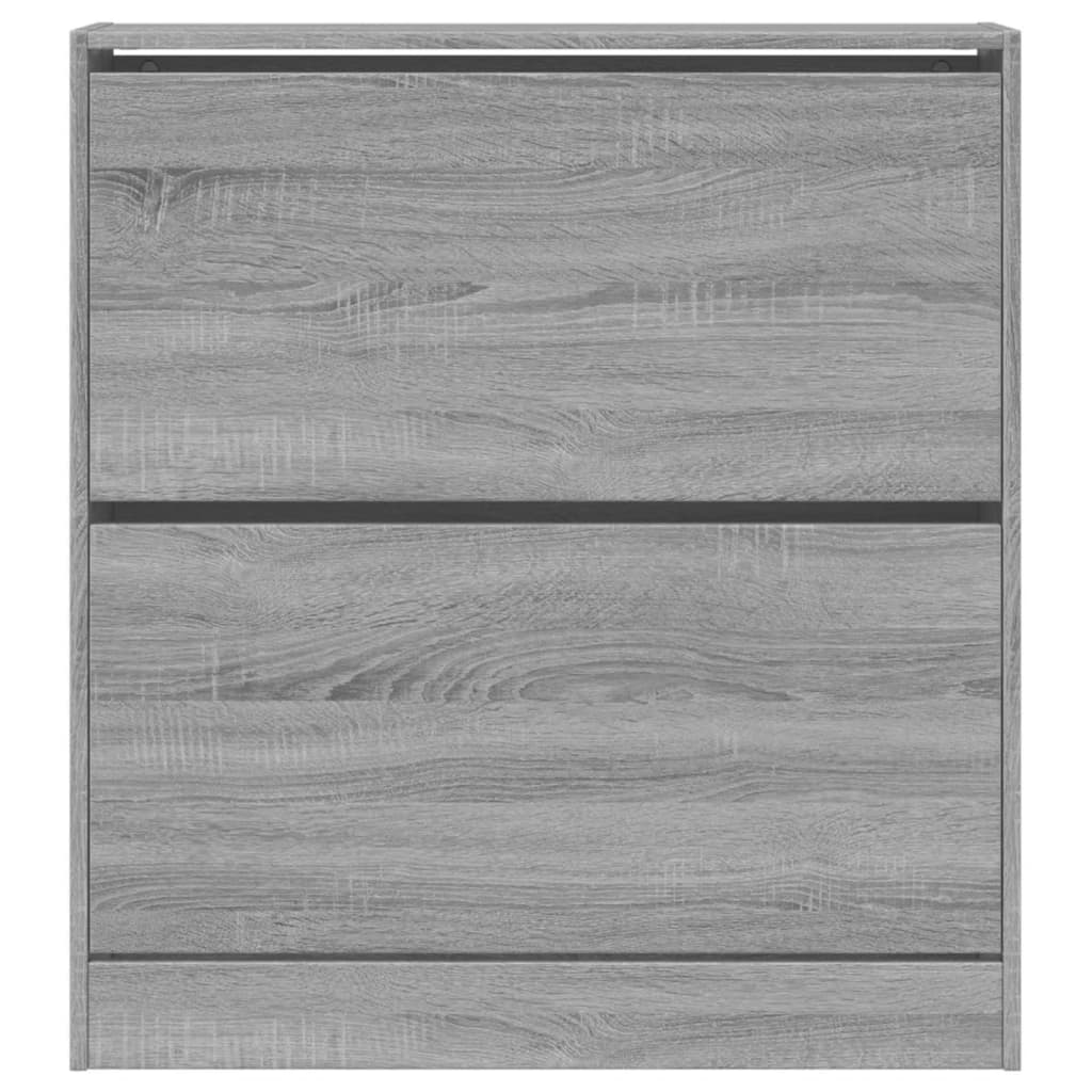 Skoskap grå sonoma 80x21x87,5 cm konstruert tre