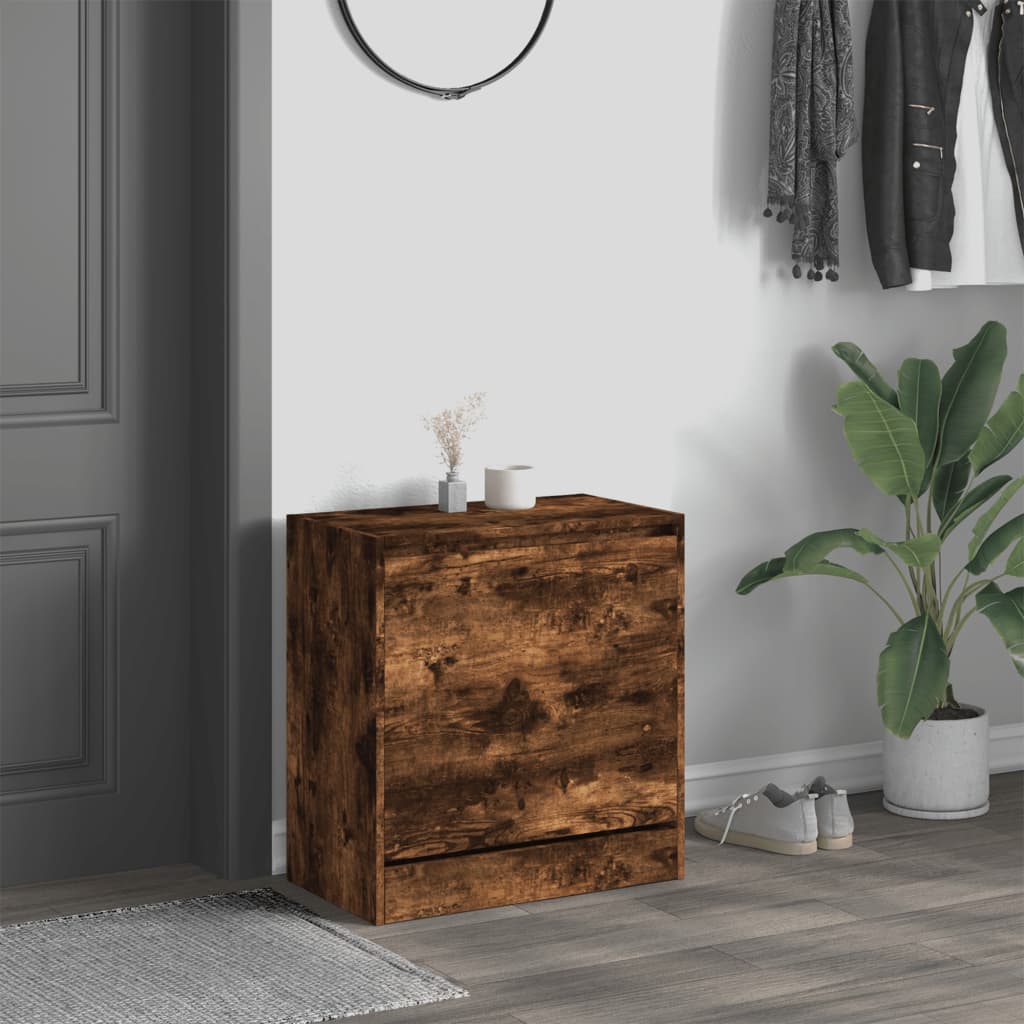 Skoskap røkt eik 60x34x63,5 cm konstruert tre