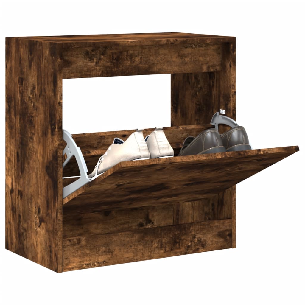 Skoskap røkt eik 60x34x63,5 cm konstruert tre
