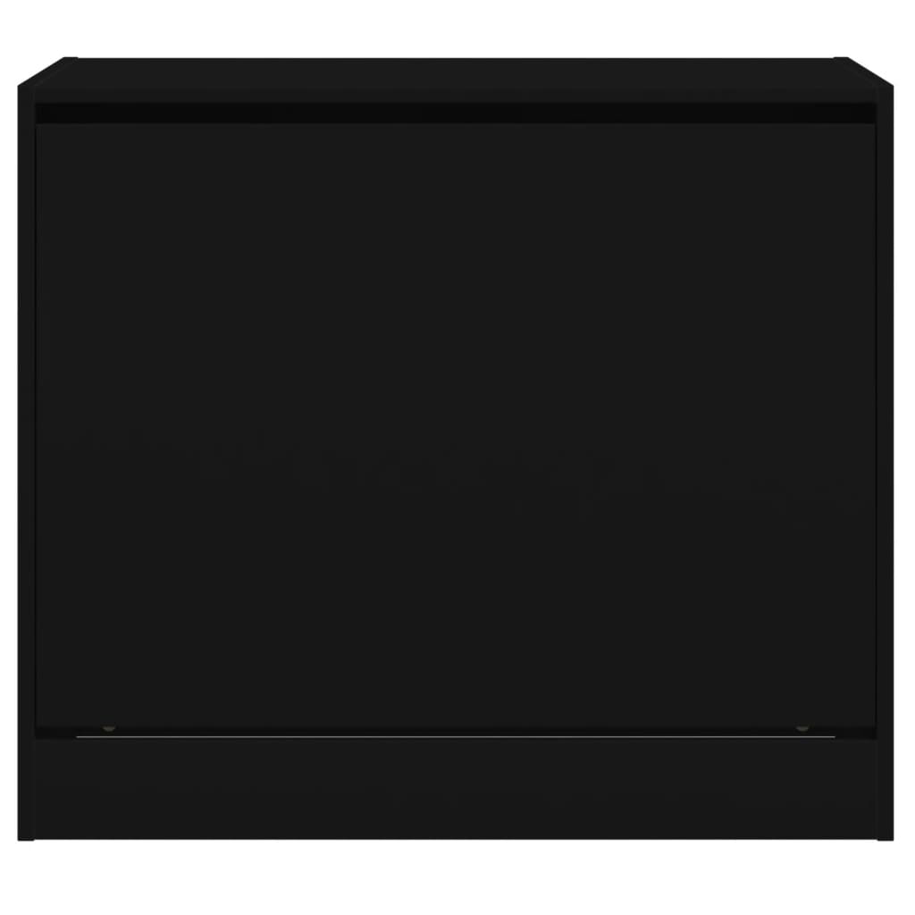 Skoskap svart 80x42x69 cm konstruert tre