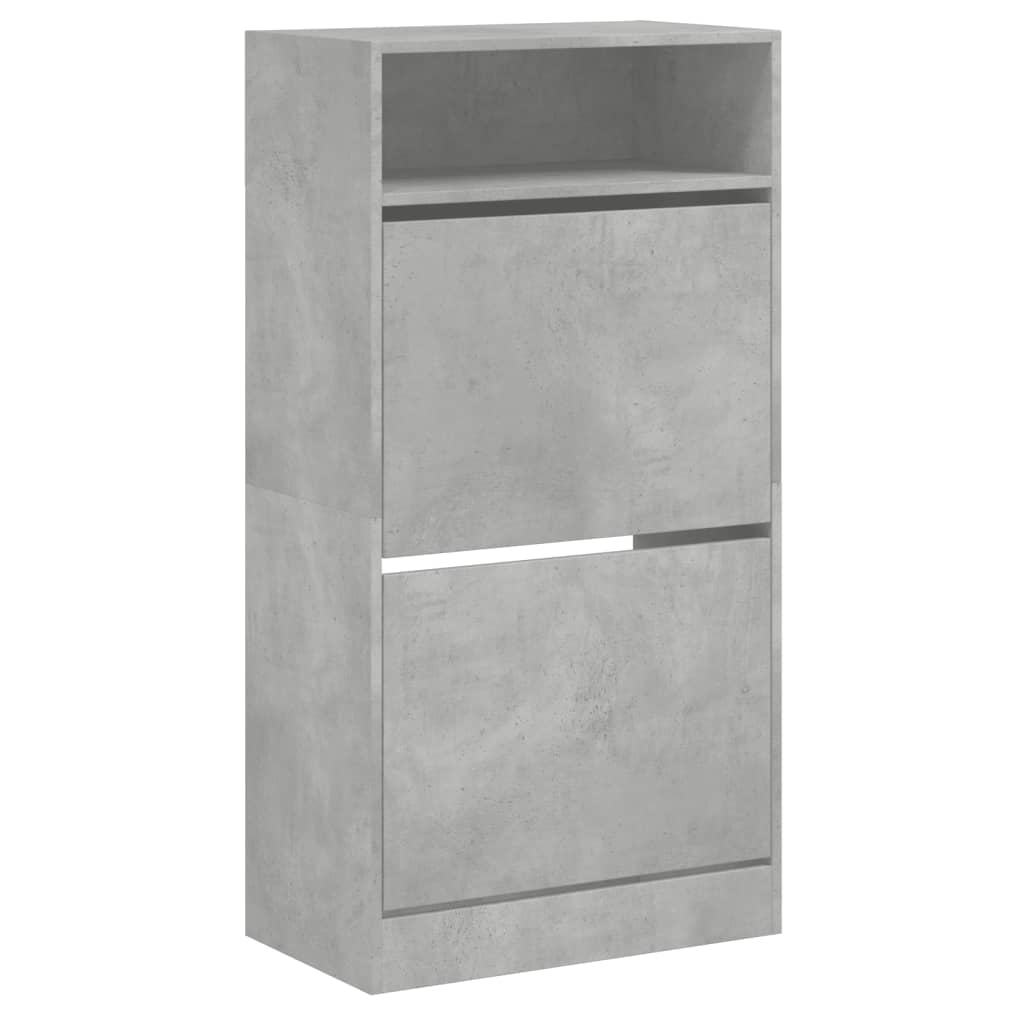 Skoskap betonggrå 60x34x116 cm konstruert tre
