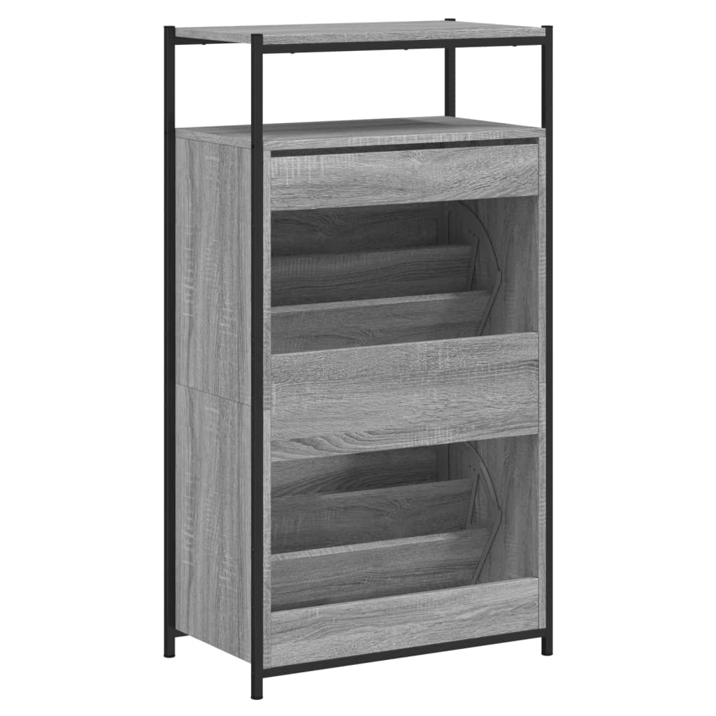Skoskap grå sonoma 60x34x112 cm konstruert tre