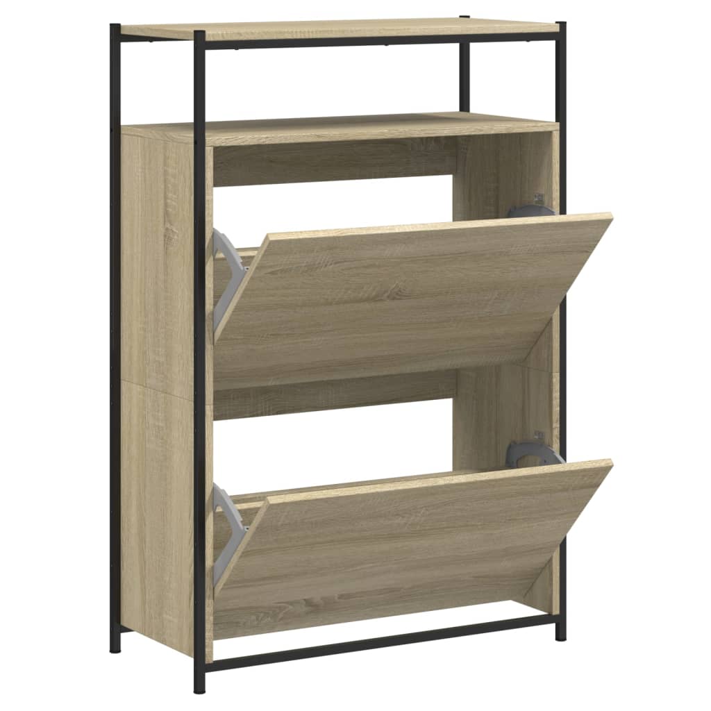 Skoskap sonoma eik 75x34x112 cm konstruert tre