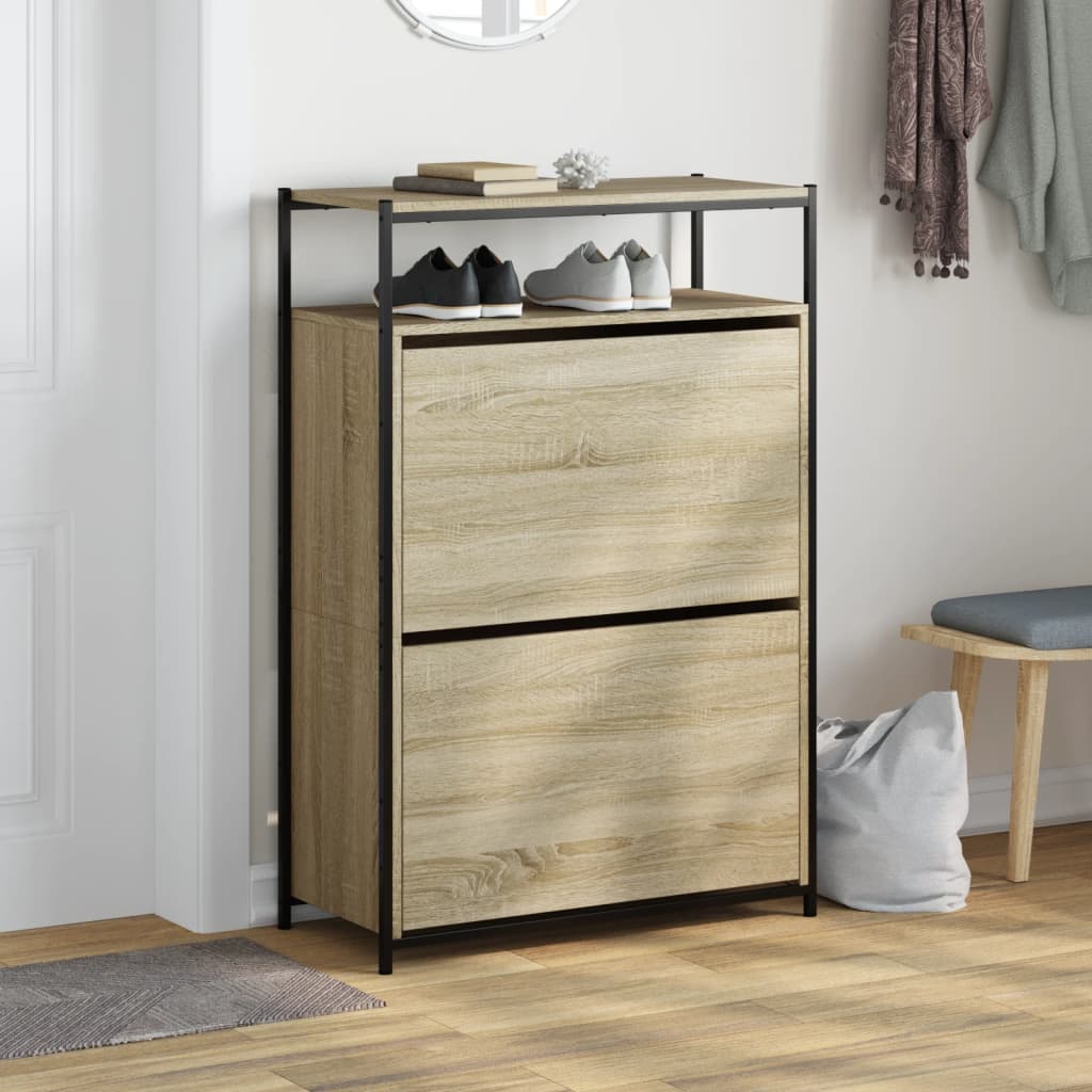 Skoskap sonoma eik 75x34x112 cm konstruert tre