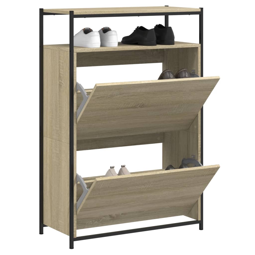 Skoskap sonoma eik 75x34x112 cm konstruert tre