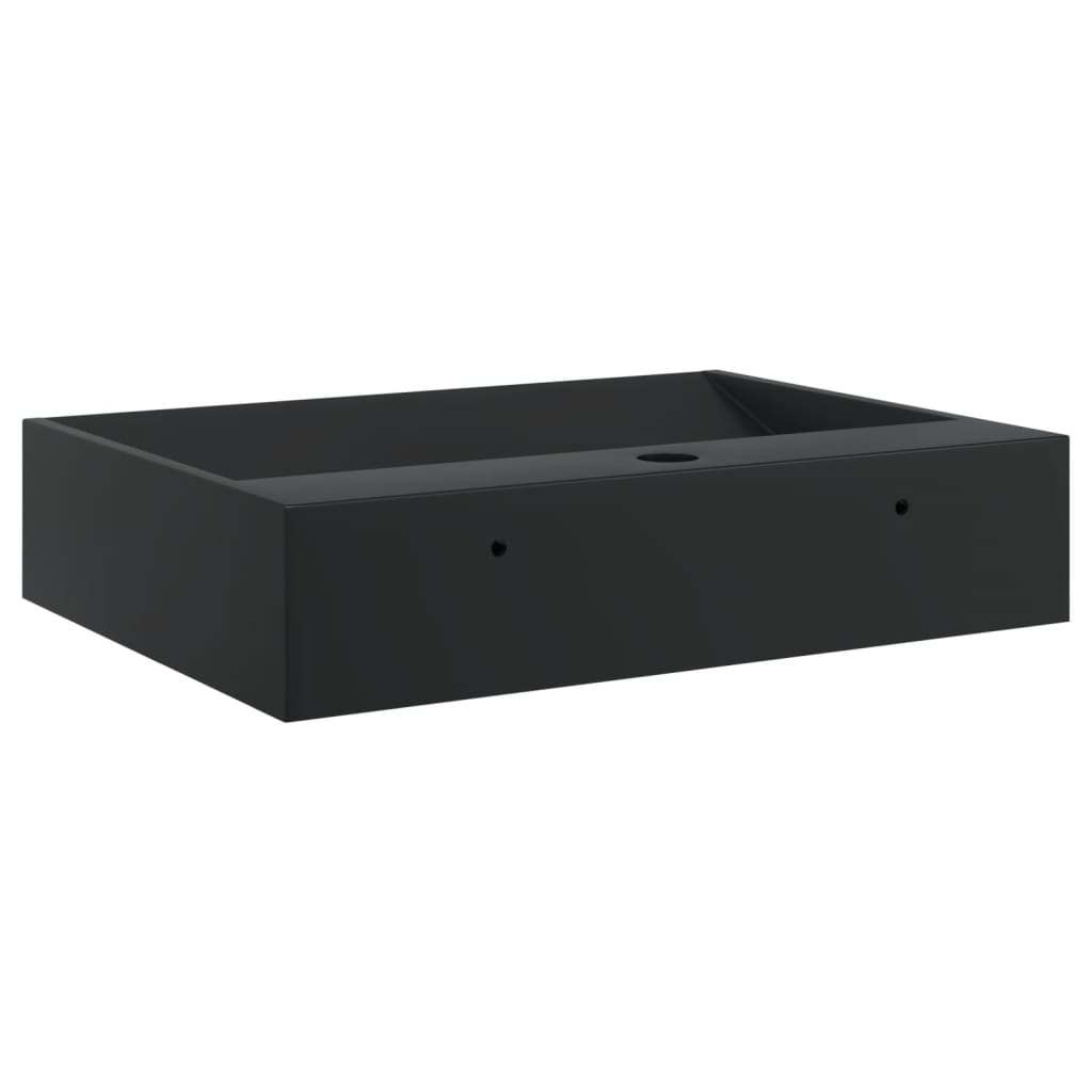 Servant 50x38x11 cm mineralstøpt/marmorstøpt svart