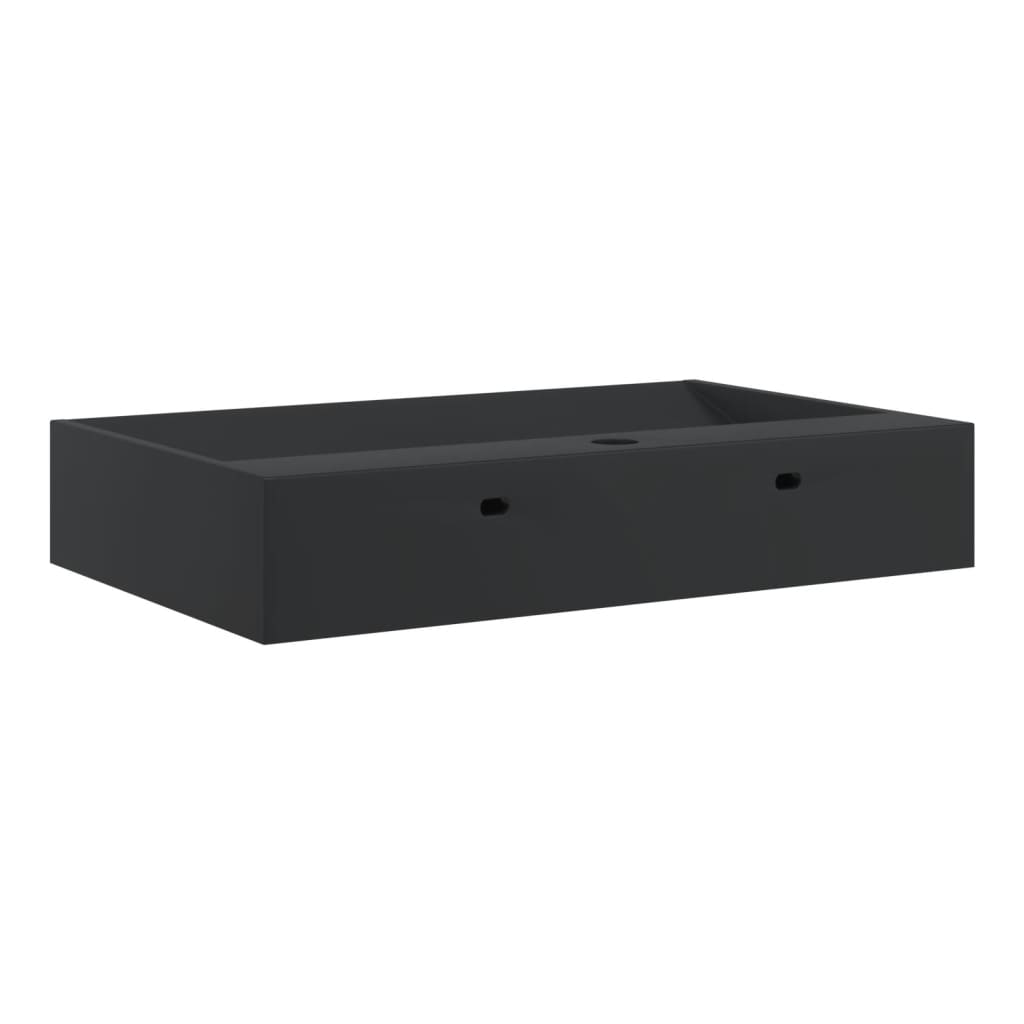 Servant 60x38x11 cm mineralstøpt/marmorstøpt svart
