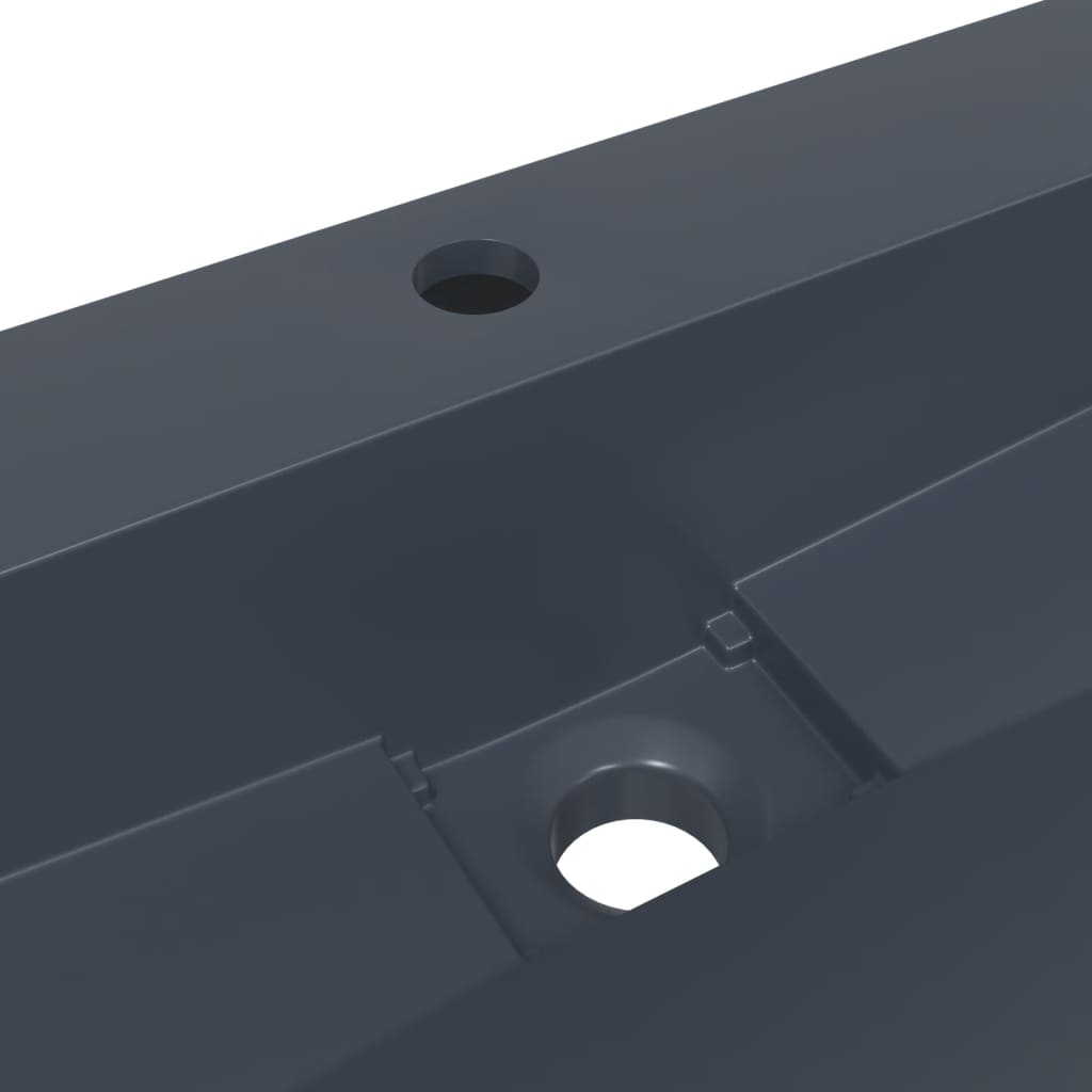 Servant 60x38x11 cm mineralstøpt/marmorstøpt antrasitt