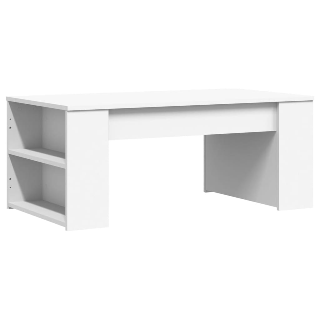 Salongbord hvit 102x55x42 cm konstruert tre