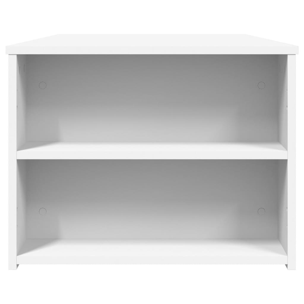 Salongbord hvit 102x55x42 cm konstruert tre