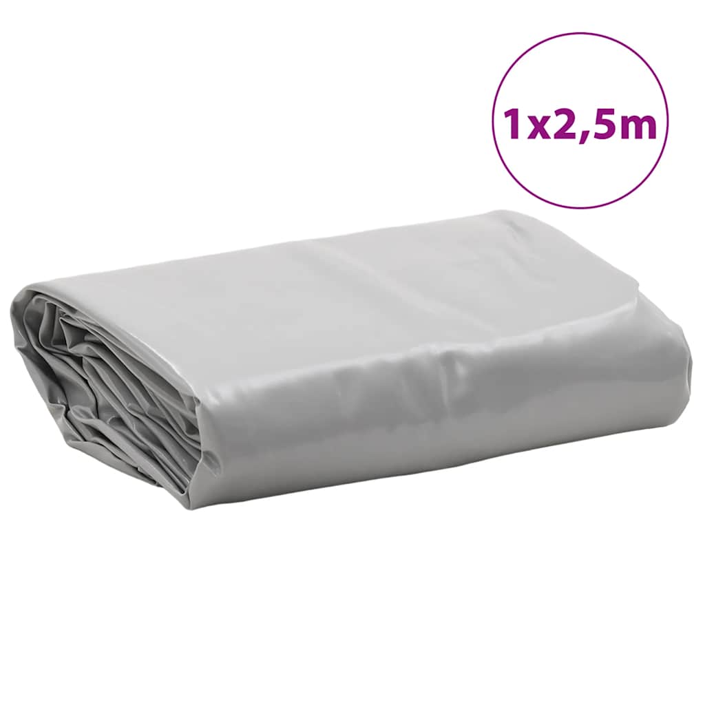 Presenning grå 1x2,5 m 650 g/m²