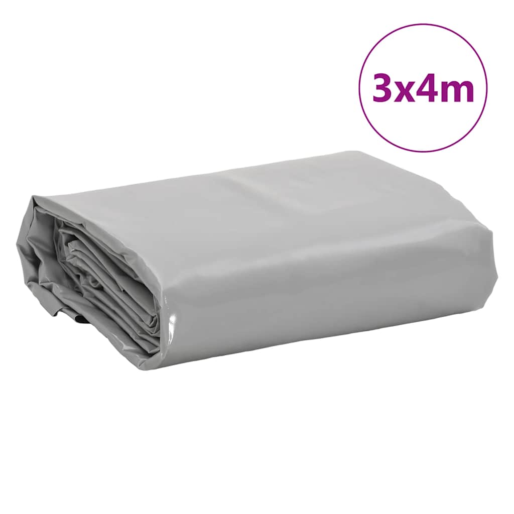 Presenning grå 3x4 m 650 g/m²