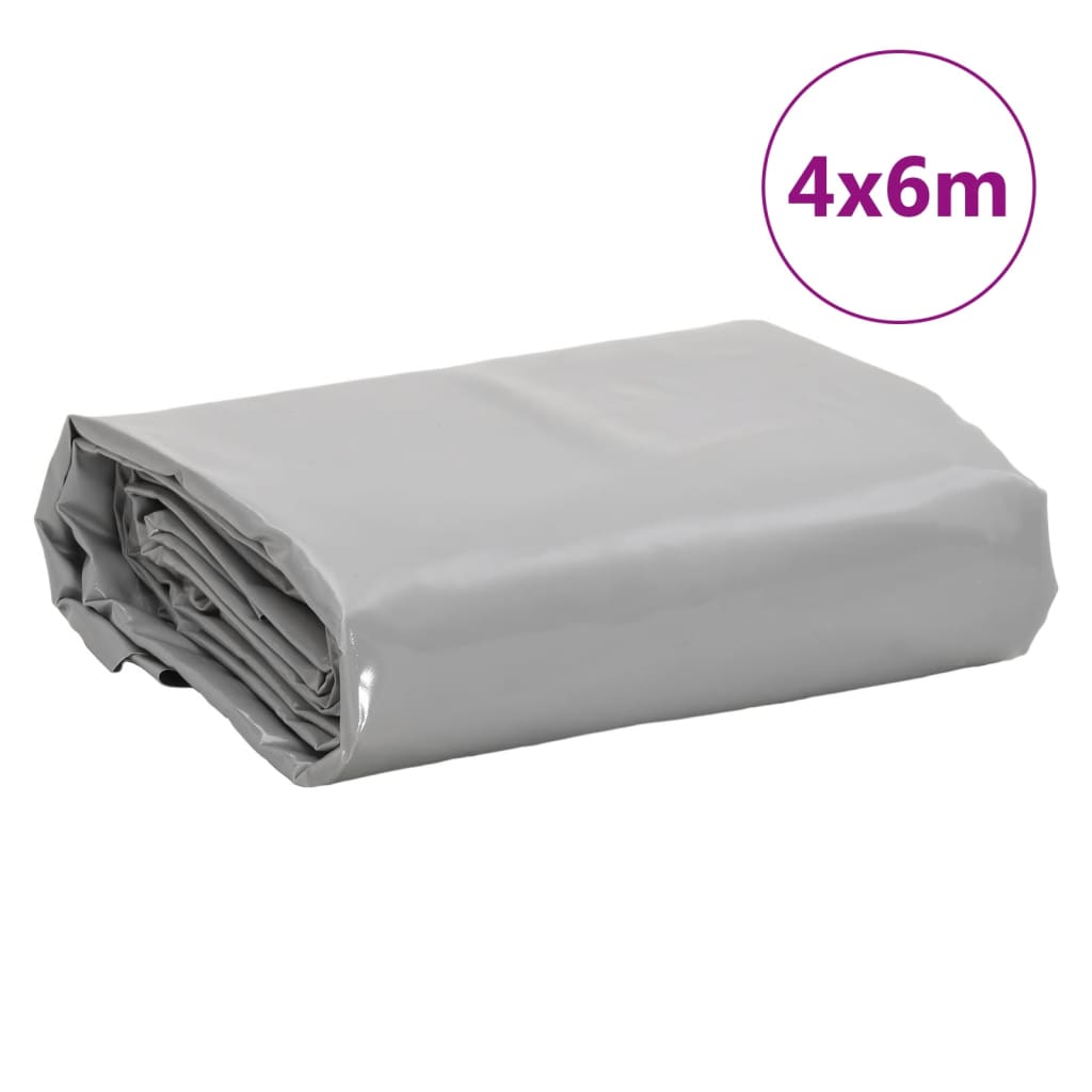 Presenning grå 4x6 m 650 g/m²