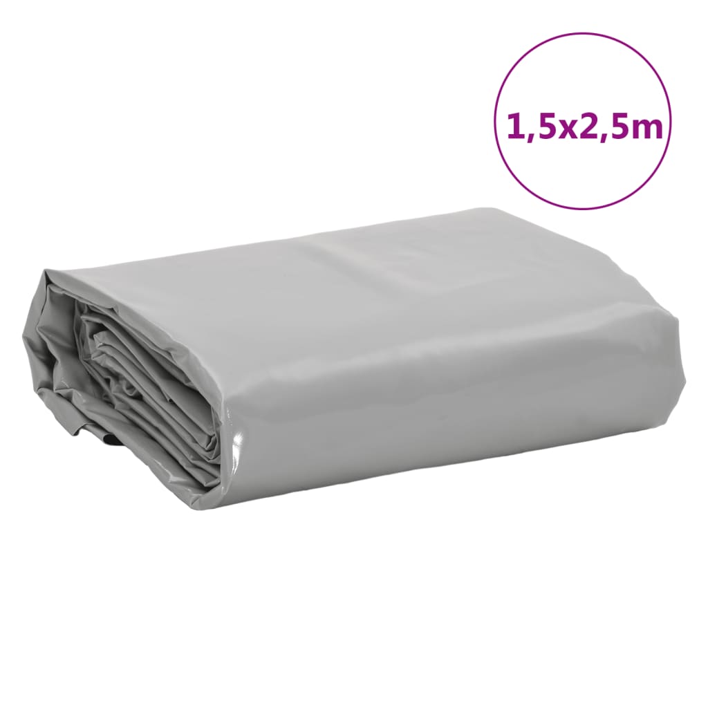 Presenning grå 1,5x2,5 m 650 g/m²
