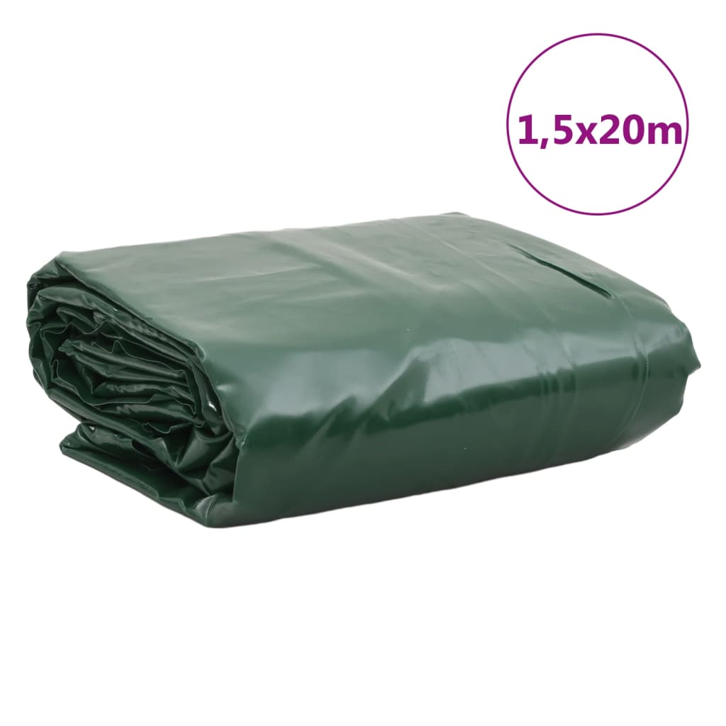 Presenning grønn 1,5x20 m 650 g/m²