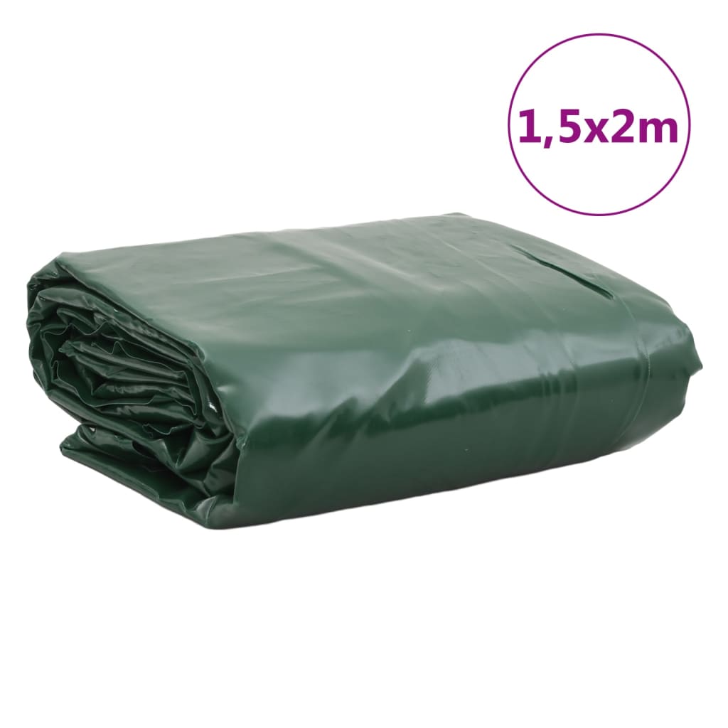 Presenning grønn 1,5x2 m 650 g/m²