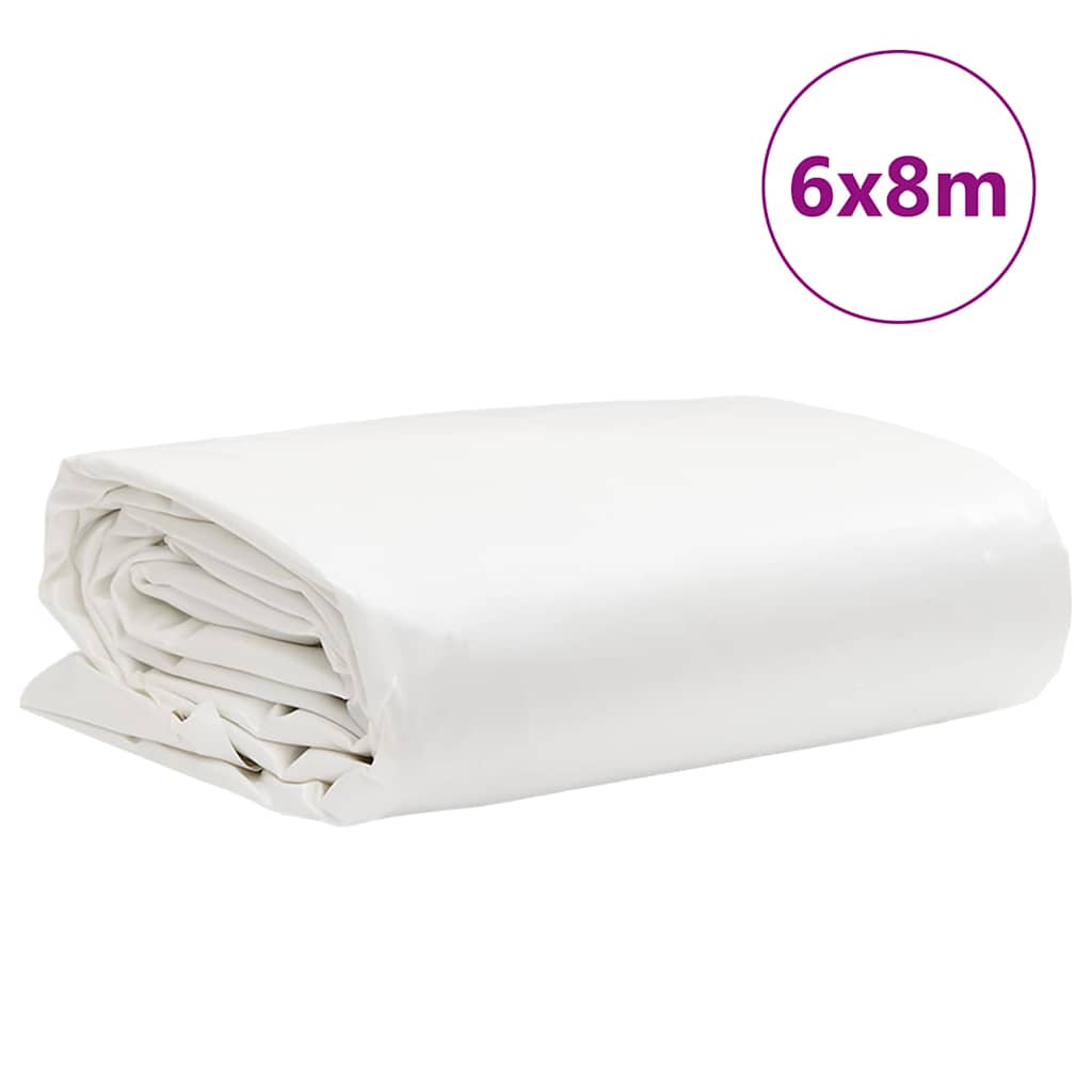 Presenning hvit 6x8 m 650 g/m²