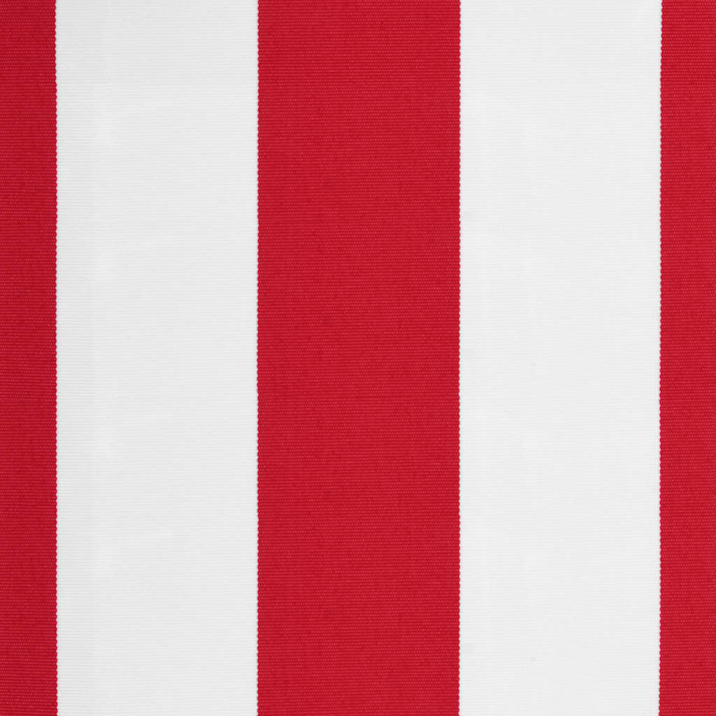 Erstatningsduk for markise rød og hvit 5x3 m polyester
