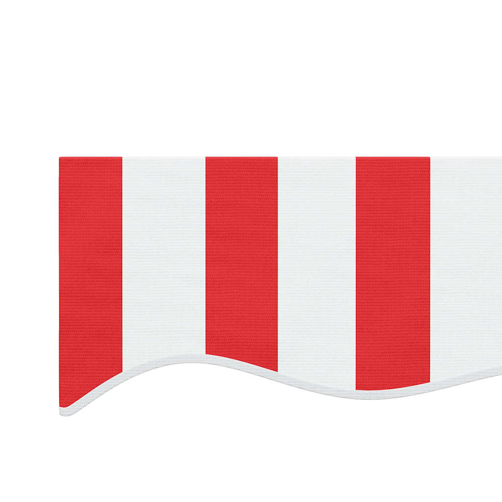 Erstatningsduk for markise rød og hvit 6x3 m polyester