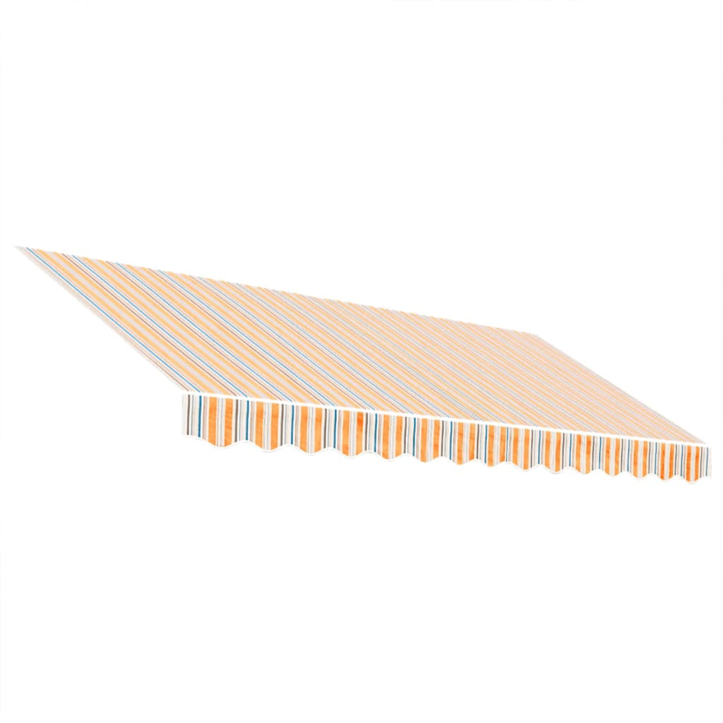 Erstatningsduk for markise oransje og blå 3,5x2,5 m polyester