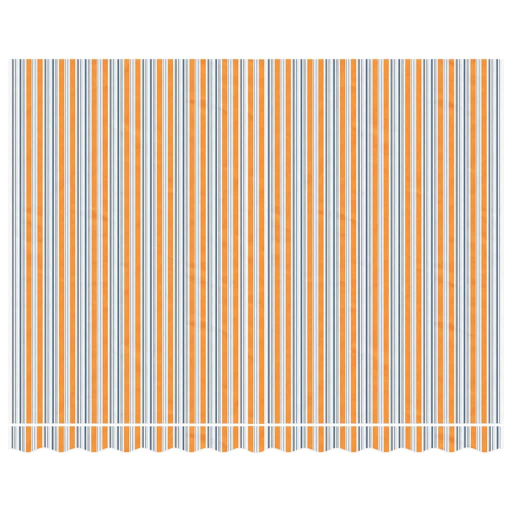 Erstatningsduk for markise oransje og blå 3,5x2,5 m polyester