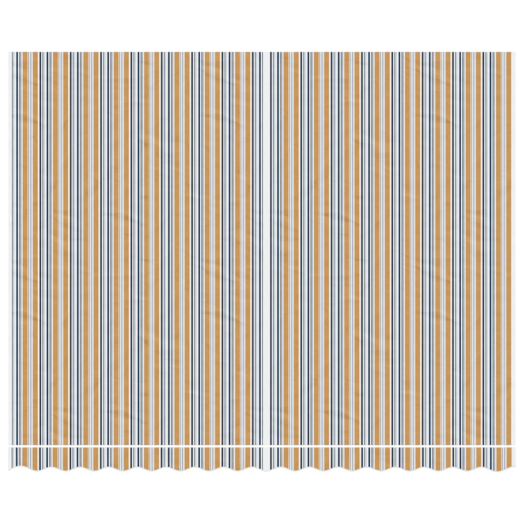 Erstatningsduk for markise oransje og blå 380x295 cm polyester