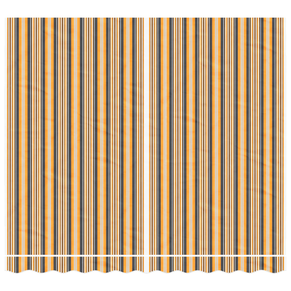 Erstatningsduk for markise oransje og svart 3x2,5 m polyester