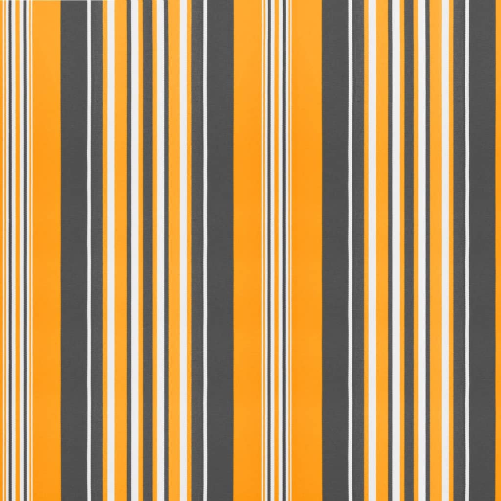Erstatningsduk for markise oransje og svart 3,5x2,5 m polyester