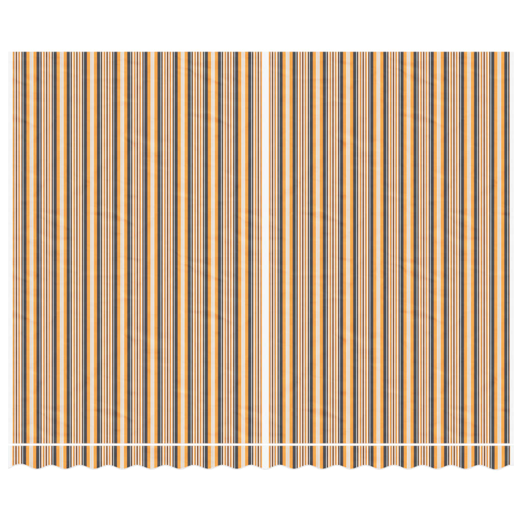 Erstatningsduk for markise oransje og svart 4x3 m polyester