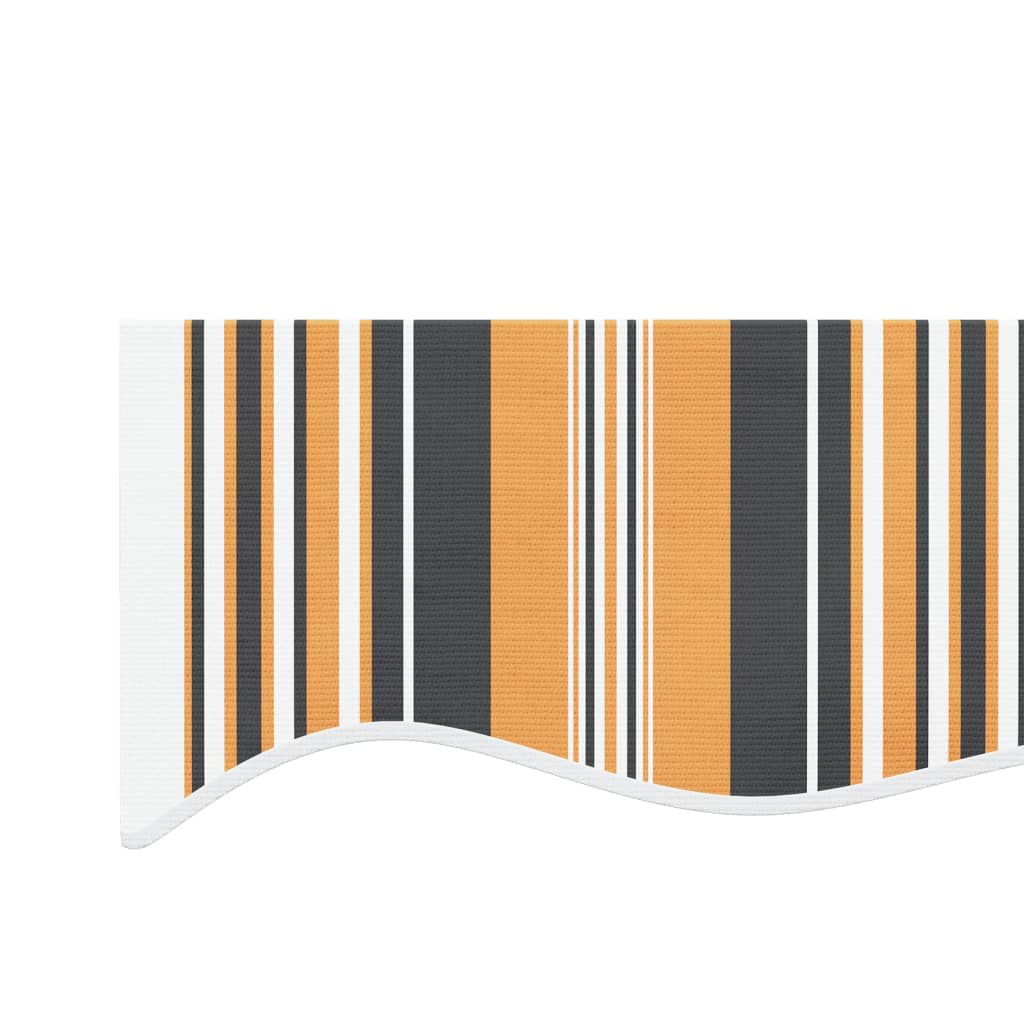 Erstatningsduk for markise oransje og svart 4x3 m polyester