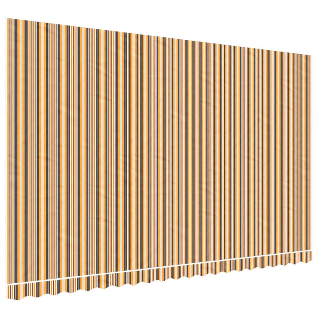 Erstatningsduk for markise oransje og svart 480x295 cm polyester