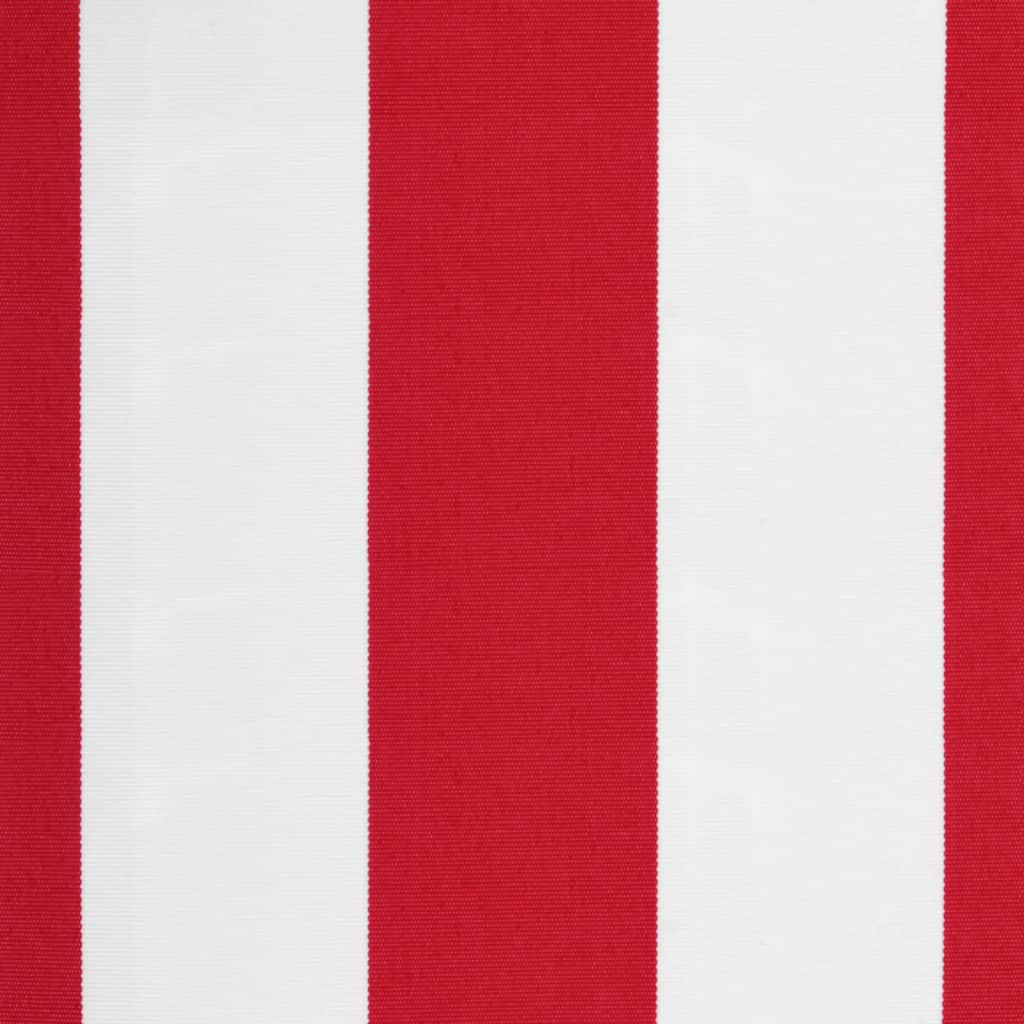 Erstatningsstoff for markisekappe rød og hvit stripe 3,5 m