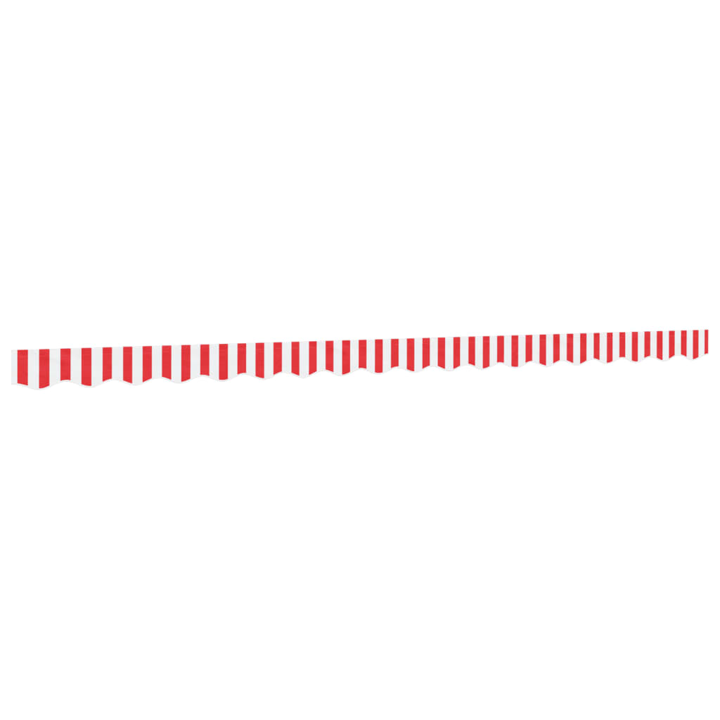 Erstatningsstoff for markisekappe rød og hvit stripe 4,5 m