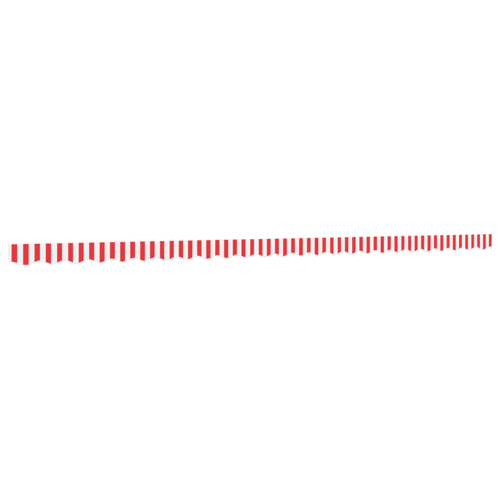 Erstatningsstoff for markisekappe rød og hvit stripe 6 m