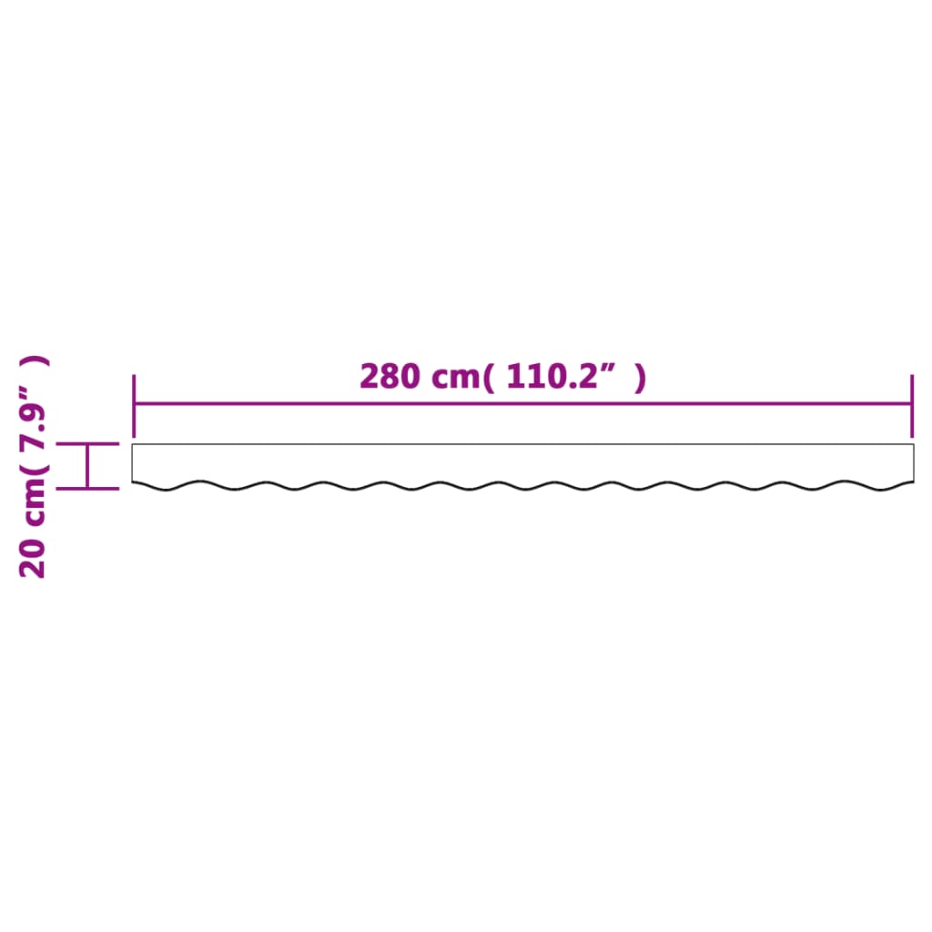 Erstatningsstoff for markise flerfarget stripe 3 m