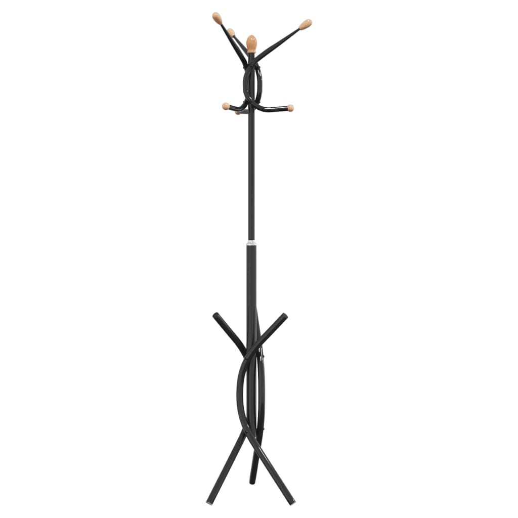 Stumtjener svart 176 cm pulverlakkert jern