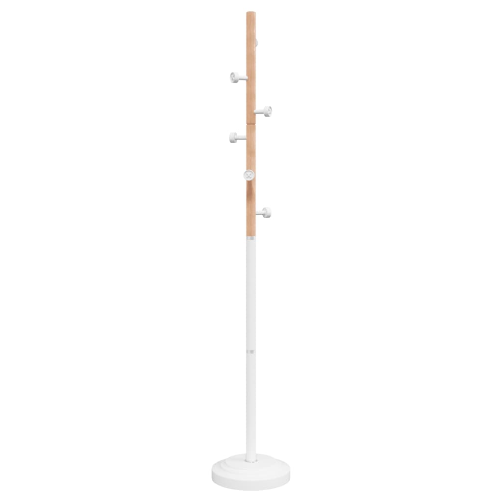 Stumtjener hvit 177 cm pulverlakkert jern