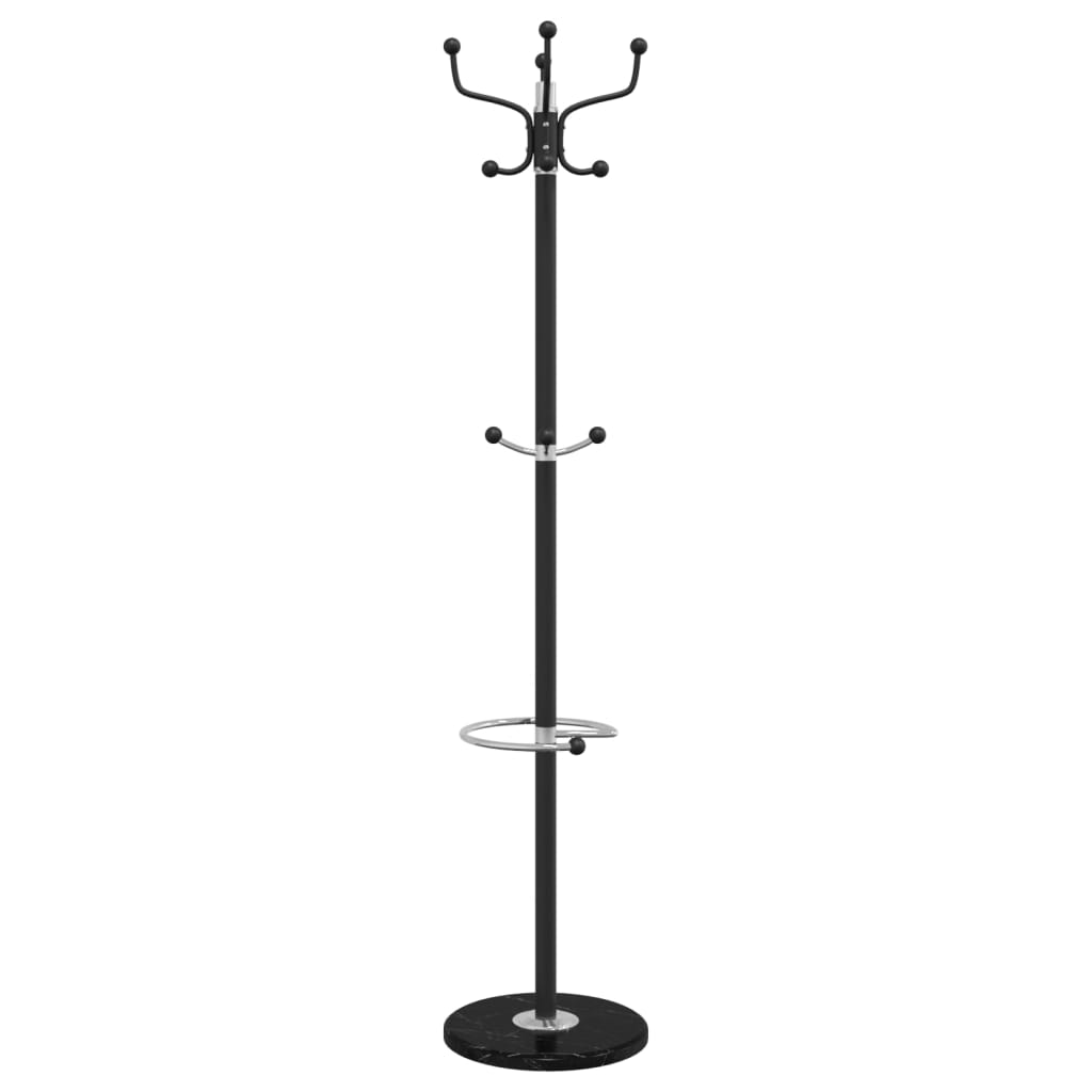 Stumtjener med paraplyholder svart 180 cm pulverlakkert jern