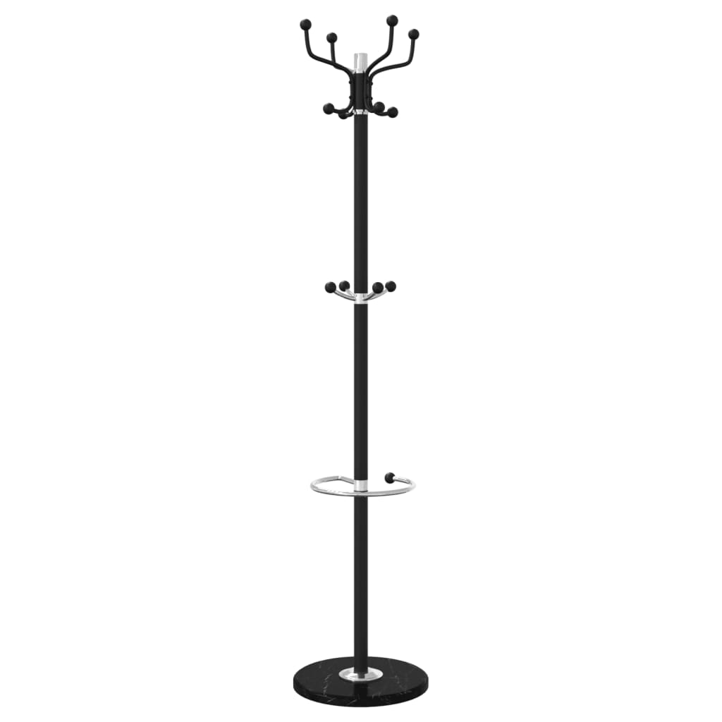 Stumtjener med paraplyholder svart 180 cm pulverlakkert jern