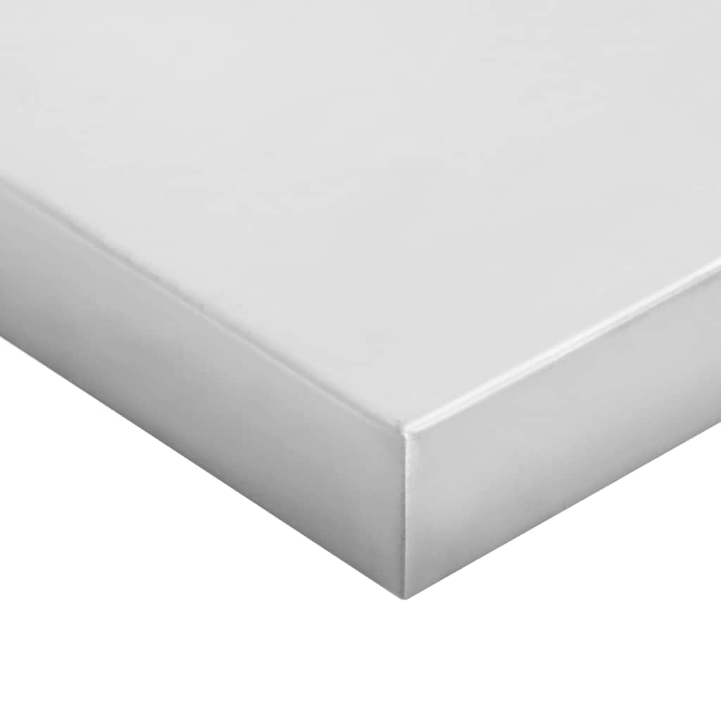 Vegghyller 2 stk 100x23,5x3 cm sølv rustfritt stål vidaXL