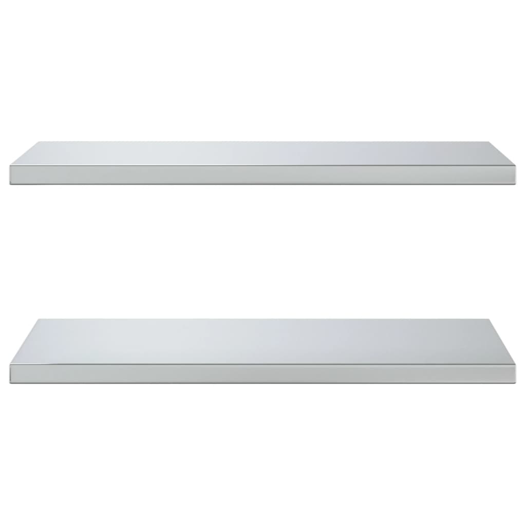 Vegghyller 2 stk 75x40 cm sølv rustfritt stål