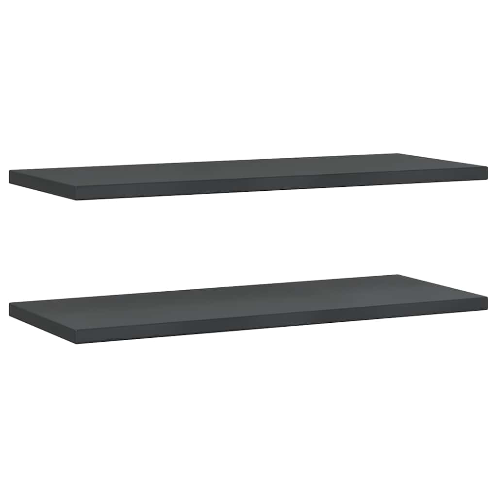 Vegghyller 2 stk 100x40 cm svart rustfritt stål