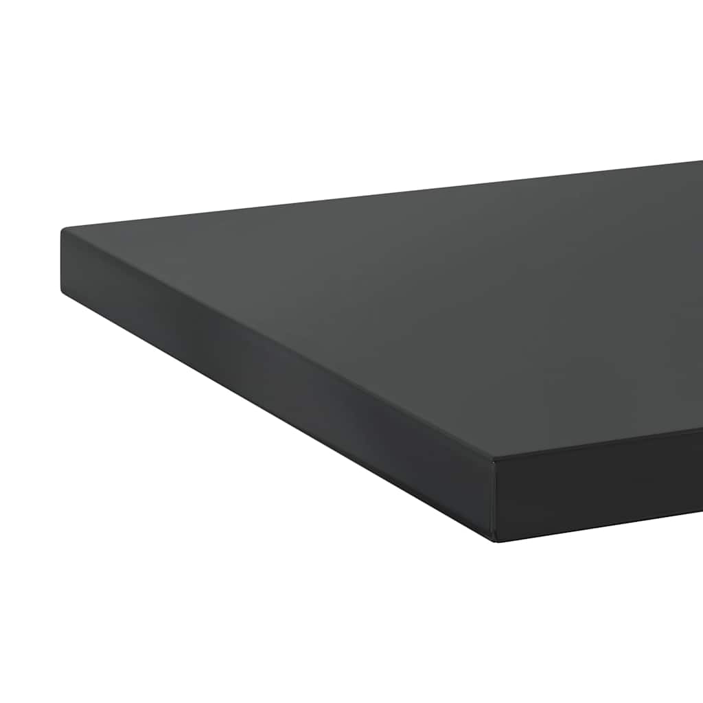 Vegghyller 2 stk 100x40 cm svart rustfritt stål