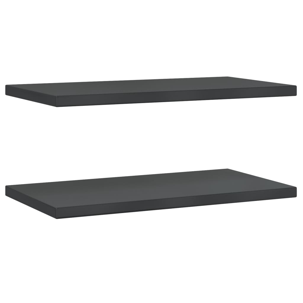 Vegghyller 2 stk 75x40 cm svart rustfritt stål