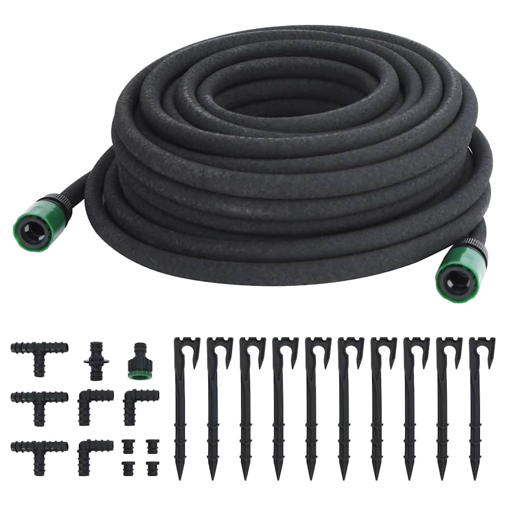 Dryppslange svart 0,6" 25 m gummi