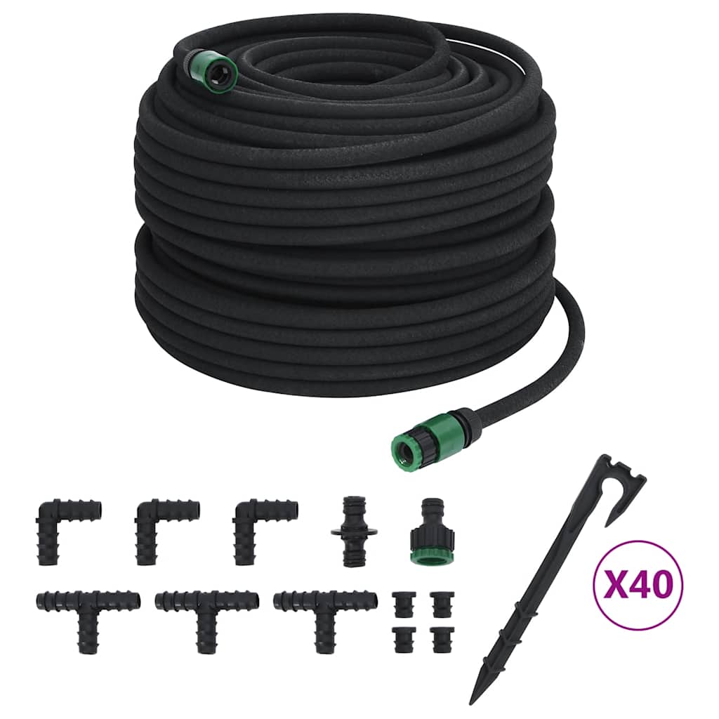 Dryppslange svart 0,6" 100 m gummi