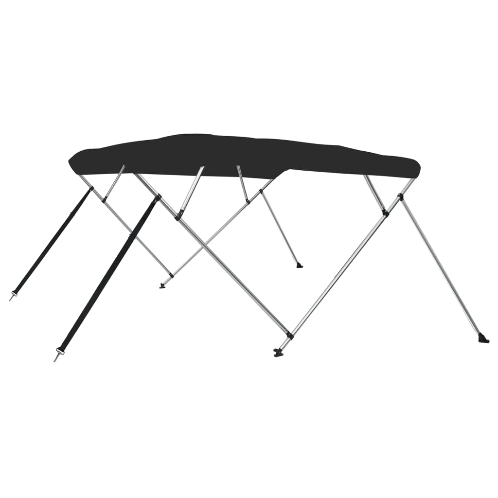 Båtkalesje 4-buet svart 243x180x137 cm