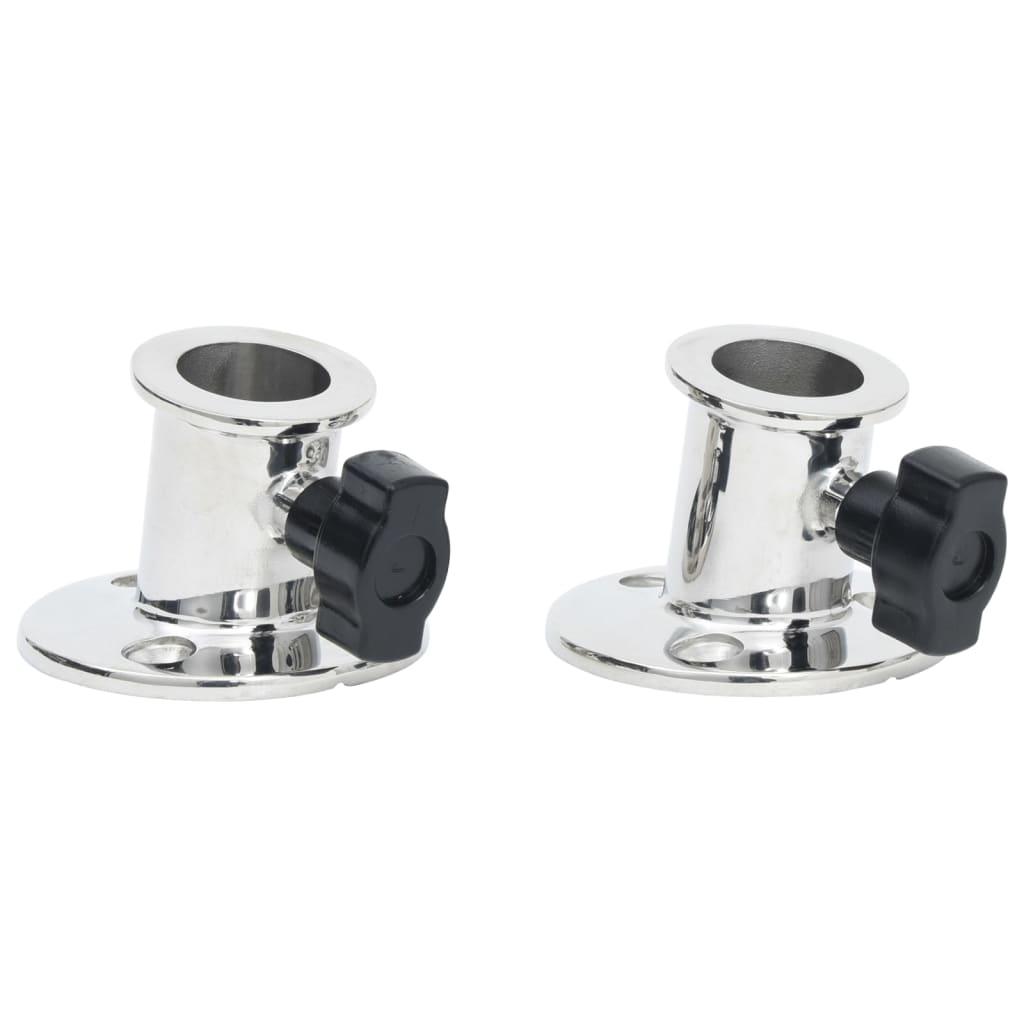 Bimini rund bunn for 26 mm rør 2 stk rustfritt stål